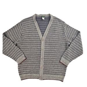 VINTAGE Penmans Sweater Mens XL Brown Cardigan Long Sleeve V-Neck Retro GRANDPA